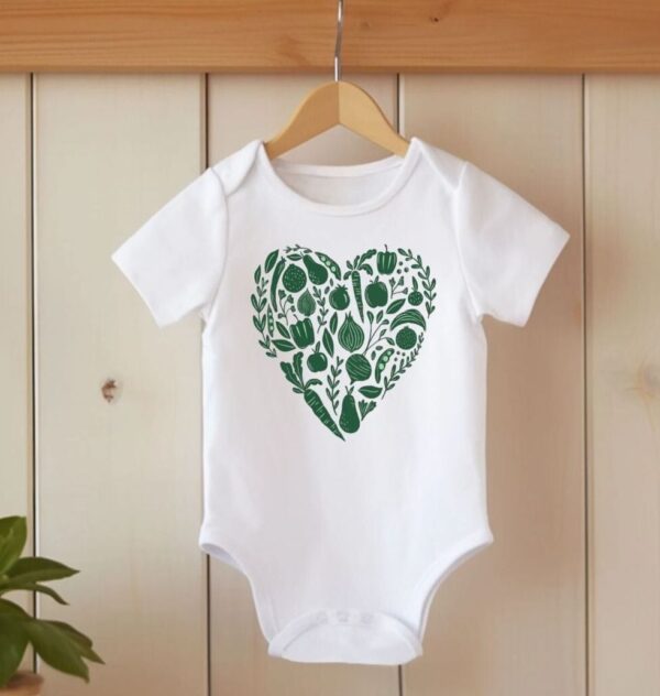 organic cotton garden baby onesie