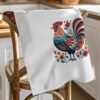 Folk Art Rooster Dish Towel
